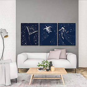 Комплект картин по номерам Зоряні мандри (ITR-038) 3 шт в наборі