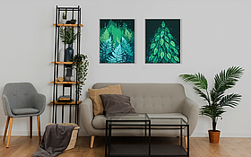 Комплект картин по номерам Лісові чари (ITR-042) 2 шт в наборі