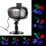 Проектор Новорічний Чорний Чорний Реверсивні Картинки SH-006 PIC-06-12, Лазерна Установка, фото 3