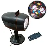 Проектор Новорічний Чорний Чорний Реверсивні Картинки SH-006 PIC-06-12, Лазерна Установка, фото 4