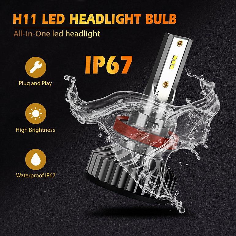 LED Лампи для Фар F2 H11 ZES, Автомобільний Світлодіодний Світлодіодний Світло, фото 1