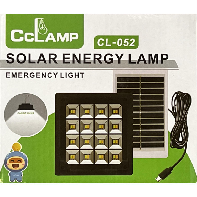 Сонячна станція CcLamp CL-052 | Портативна зарядна станція | Кемпінговий зарядний набір з USB