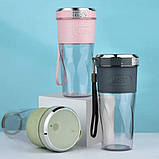 USB блендер-шейкер портативний DSP KJ2087 Сірий, Зелений, Рожевий, Міні блендер для смузі та коктейлів, фото 3