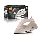 Електрична Парова Праска RAF R.1229P з Керамічною Підошвою 1200Вт Рожевий, Відпарювач, фото 6