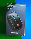Мишка USB AP100 із зарядкою micro, Миша комп'ютерна ігрова, Бездротова безшумна миша комп'ютерна, Бездротова безшумна миша, фото 4