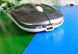 Мишка USB AP100 із зарядкою micro, Миша комп'ютерна ігрова, Бездротова безшумна миша комп'ютерна, Бездротова безшумна миша, фото 6