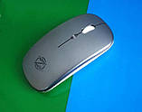 Мишка USB AP100 із зарядкою micro, Миша комп'ютерна ігрова, Бездротова безшумна миша комп'ютерна, Бездротова безшумна миша, фото 7