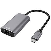 Адаптер 2E 2E-W1409 USB-C-HDMI 2.1 21см серый