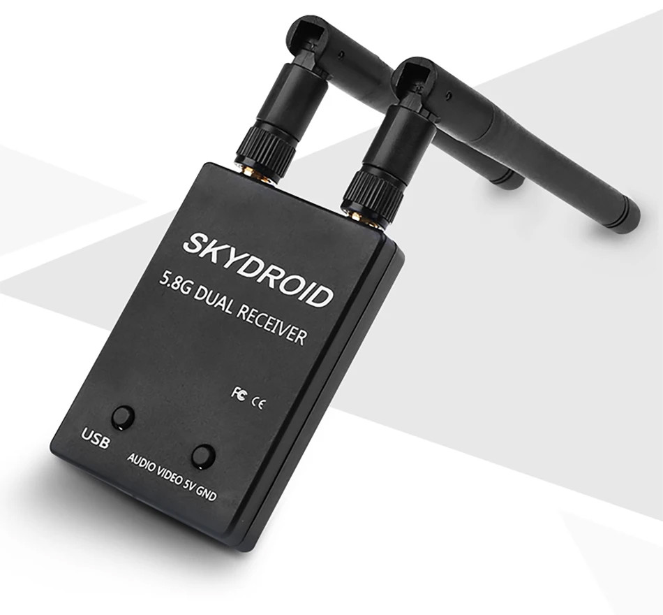 Відеоприймач для дронів SKYDROID DUAL 5.8Ghz, 150CH, дві антени, підключення до телефону по OTG, з автопошуком