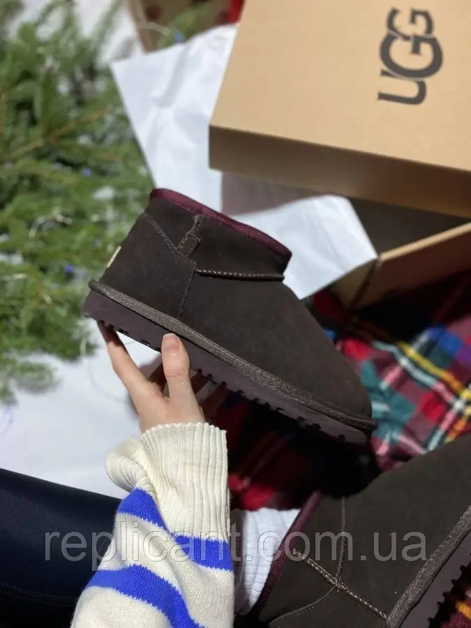 Жіночі черевики UGG Ultra Mini Brown, фото 1