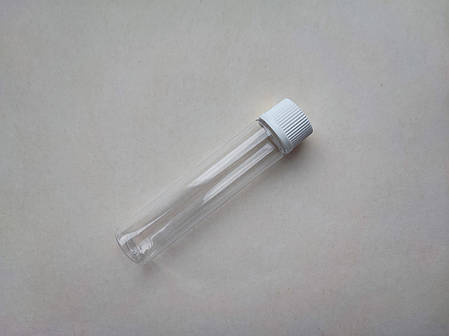 25 - 26 мл пластиковий флакон прозорий з білою закруткою, кришкою, ПЕТ пляшка, флакони, пластмасовий з ковпачком, фото 1