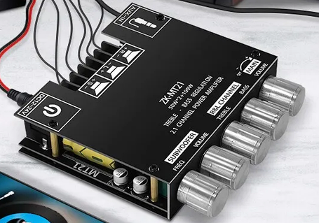 ZK-MT21 bluetooth. Усилитель мощности 2.1 с блютуз и