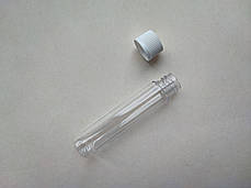 25 - 26 мл пластиковий флакон прозорий з білою закруткою, кришкою, ПЕТ пляшка, флакони, пластмасовий з ковпачком, фото 2