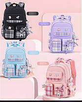 Шкільний великий портфель з брелком Зайчика, фото 2