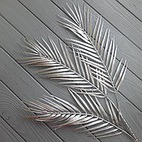 Гілка велика з листям пальми — СРІБЛО 80 см