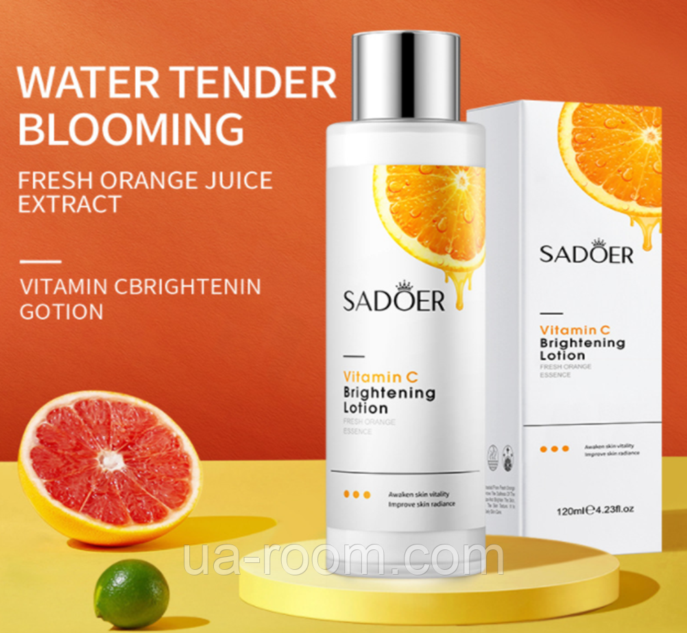 Осветляющий лосьон для лица с витамином С Sadoer, 120 мл.