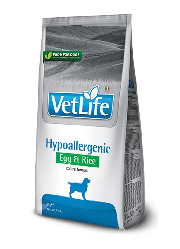 Сухий лікувальний корм для собак Farmina Vet Life Hypoallergenic Egg & Rice дієтичне харчування, при харчовій алергії, 2 кг