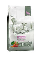 Сухой корм для взрослых собак всех пород Benvenuti IPOALLERGENCI, гипоаллергенный с ягненком и курицей - 5 кг
