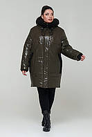 Зимняя качественная женская теплая куртка больших размеров