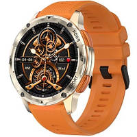 Розумний водонепроникний годинник IP68 Modfit Base T2 з оксиметром і тонометром Gold-Orange