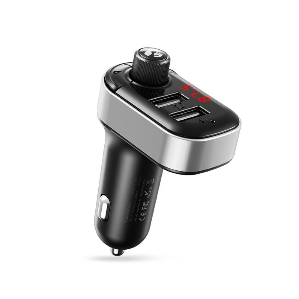 FM-трансмітер XO BCC10 Smart Bluetooth MP3 +5V3.1A Car Charger Black