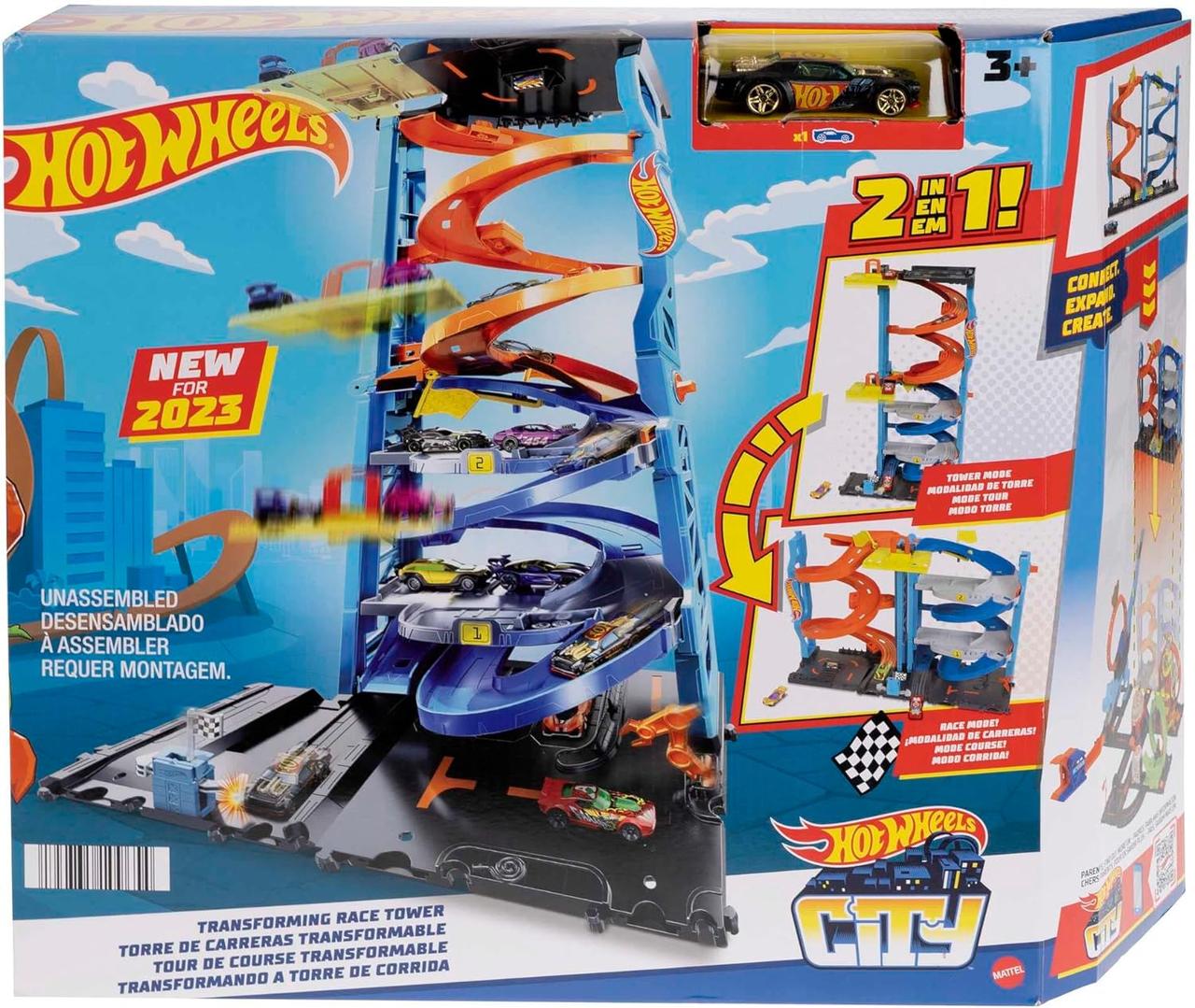 Ігровий набір трек Hot Wheels City Хот Вілс Супербашня для перегонів Transforming Race Tower HKX43 оригінал