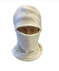 Тактична балаклава на флісі Розмір M / Для військових ЗСУ / Армійська балаклава / Білий (7249)