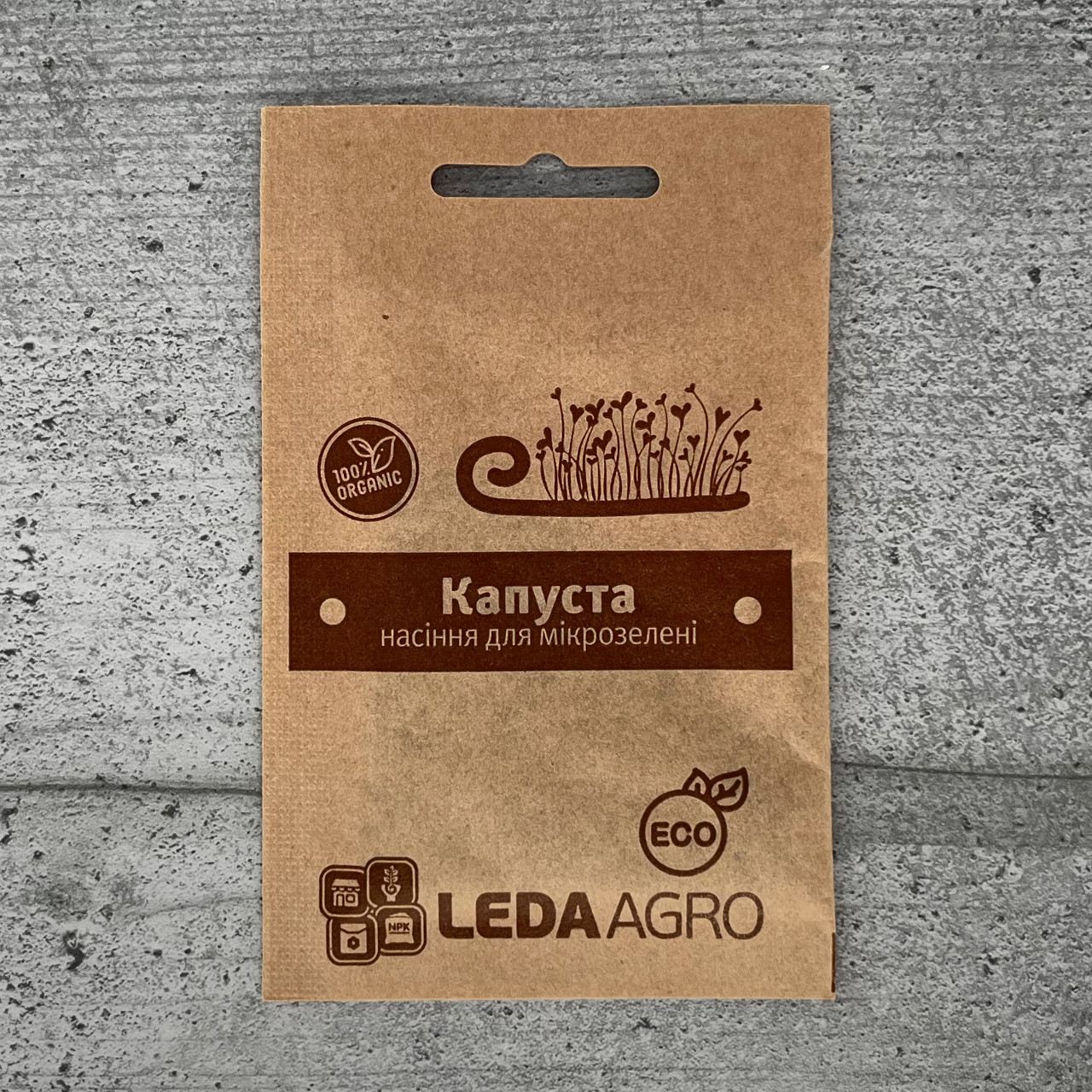 Мікрозелень Капуста 5 г насіння Leda Agro