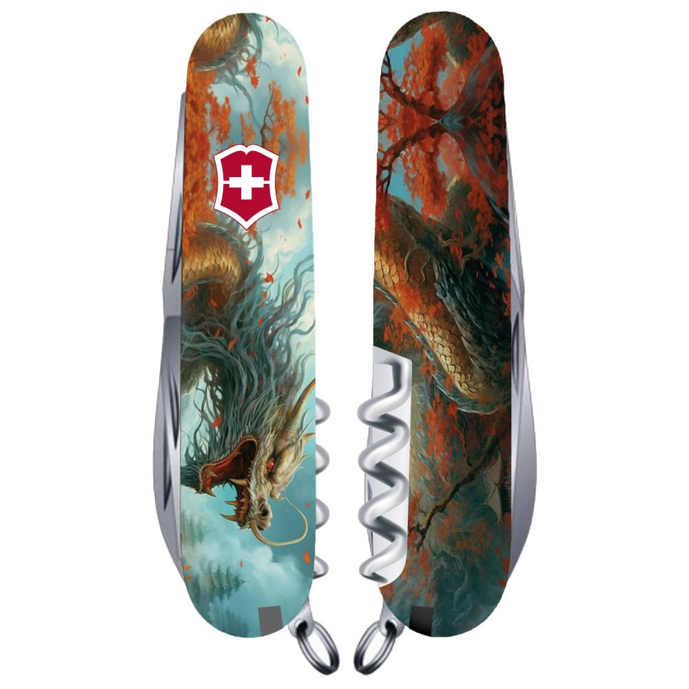 Складаний ніж Victorinox HUNTSMAN ZODIAC Бойовий дракон 1.3713.7.Z3230p MK official