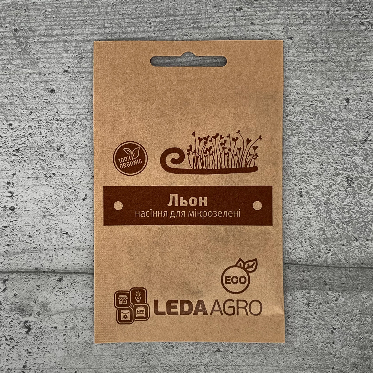 Мікрозелень Льон 5 г насіння Leda Agro