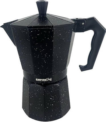 Кавоварка гейзерна Empire Делюкс EM-6602 0.2 л, чорна, фото 1