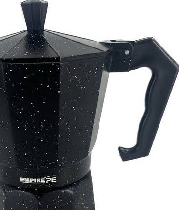 Кавоварка гейзерна Empire Делюкс EM-6602 0.2 л, чорна, фото 4