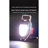 Ліхтар-брелок COB W5144, чорний, фото 10