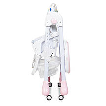Стільчик для годування Bambi M 3233 Unicorn Pink (регулювання висоти, нахилу спинки, підніжки, столика), фото 5