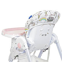 Стільчик для годування Bambi M 3233 Unicorn Pink (регулювання висоти, нахилу спинки, підніжки, столика), фото 6