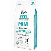 Сухой корм для взрослых миниатюрных стерилизованных собак Brit Care GF Mini Light Sterilised 2 кг