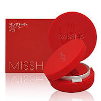 Тональний крем-кушон Missha Velvet Finish Cushion SPF50+/PA (тон 23 темно-бежевый)