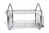 Сушарка двоярусна для посуду з неіржавіючої сталі "Стандарт" Empire EM9600 41 х 31 х 37 см (шт), фото 2