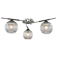 Люстра стельова на три лампи Е14,  хром, артикул FP-1955-3