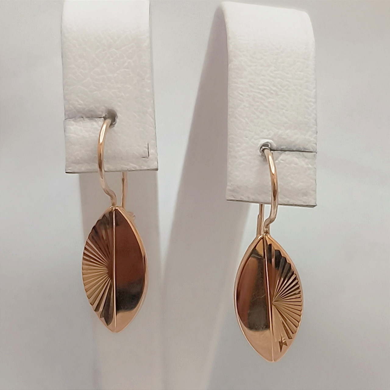 Золоті сережки 585 проби па петельці Ukr-gold.com, фото 1