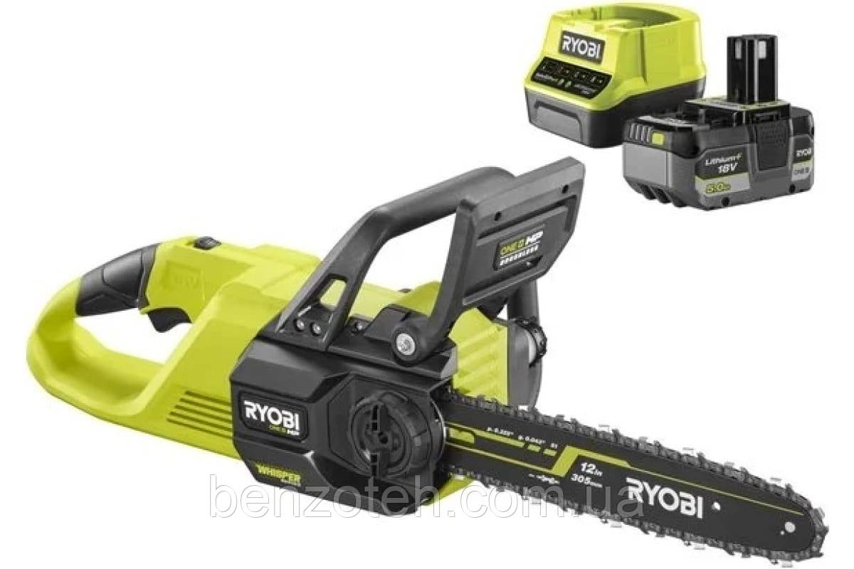 Пила ланцюгова акумуляторна Ryobi RY18CSX30A-150 (безщіткова, АКБ18 В/5.0 Ач, шина 30 см.), фото 1