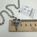 Срібний оберіг Янгол-Охоронець та ланцюжок комплект 925 проби, фото 6