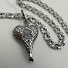 Срібний оберіг Янгол-Охоронець та ланцюжок комплект 925 проби, фото 3