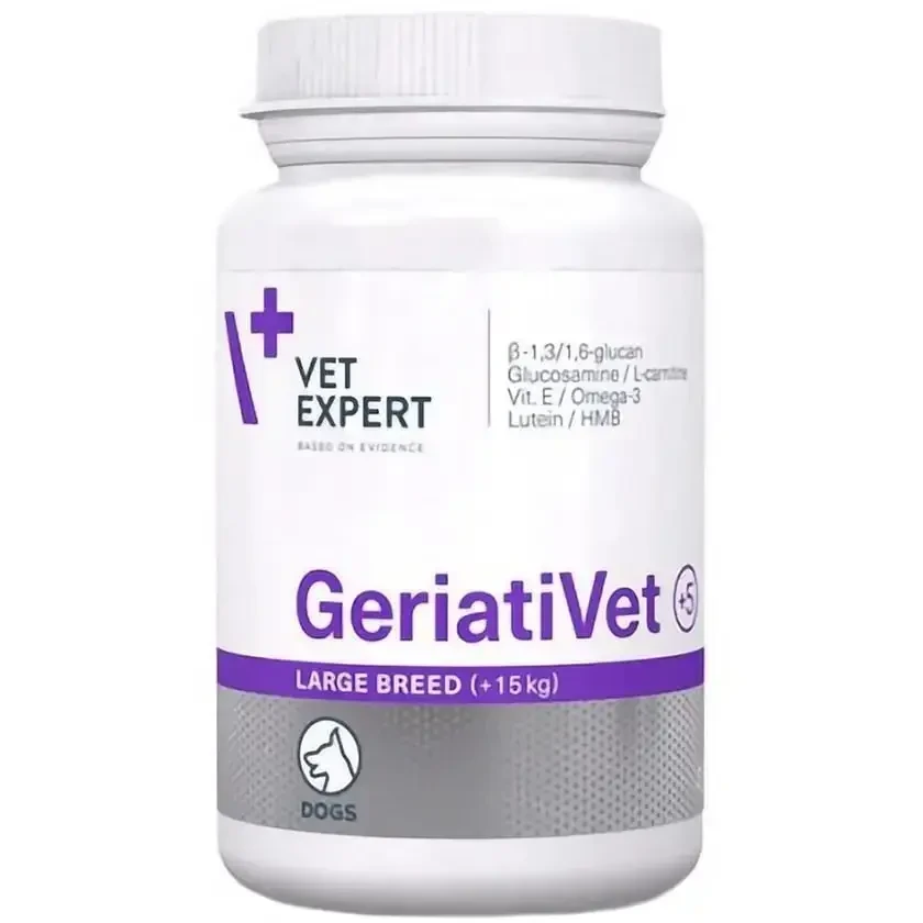 Вітаміни Vet Expert GeriatiVet Dog Large Breed для собак зрілого віку від 15 кг 45 таблеток, фото 1