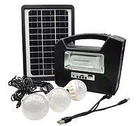 Портативный фонарь солнечная система с FM-радио и солнечной батареей + 3 лампы CcLamp CL-26 с power bank