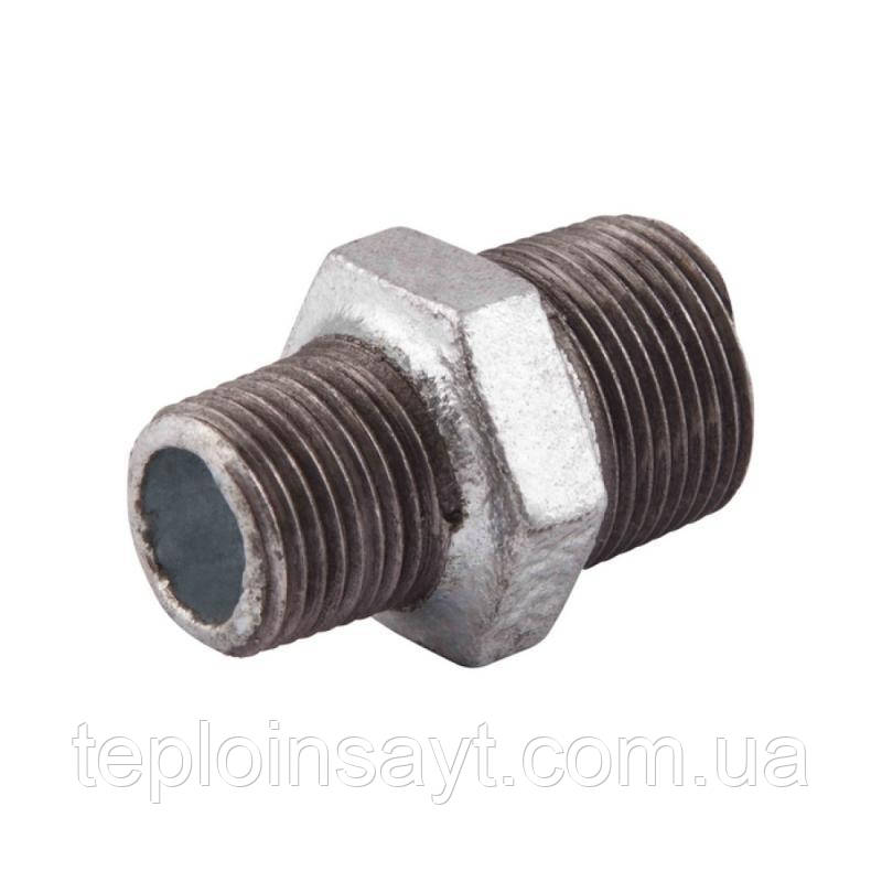 Ніпель чавунний (32х25) перехідний 1 1/4"з х 1"з КЧ3043225