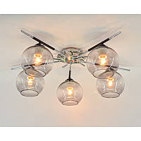 Люстра стельова на п'ять лампи Е14,  хром, артикул FP-1955-5