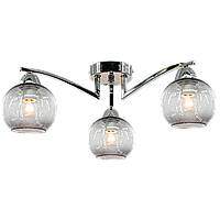 Люстра стельова на три лампи Е27,  хром, артикул FP-1986-3A