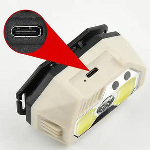 Ліхтар налобний SH-S31-XPE+COB(white+red), Motion Sensor, ЗУ Type-C, фото 3