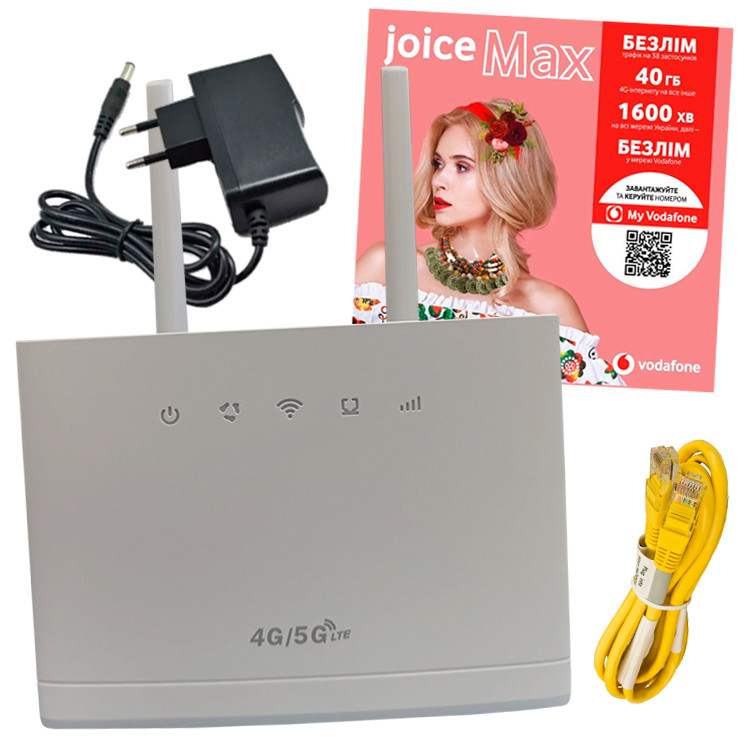 4G LTE Wi-Fi роутер HiLink D311 + Стартовий пакет Vodafone Тариф "Joice Max"